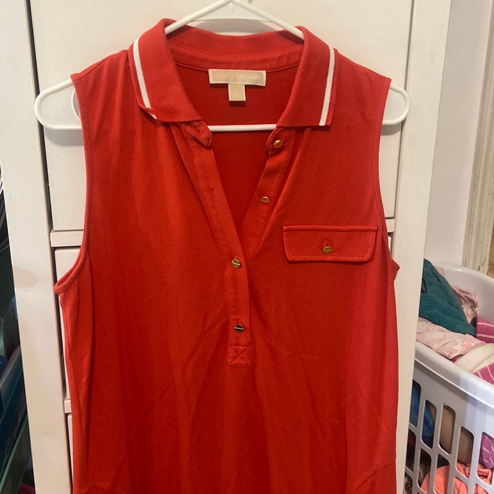 Michael Kors Sleeveless Knit Polo Dress. Priced to sell! Great lightweight mtrl.